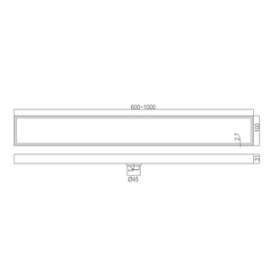 Europeo de acero inoxidable ducha SUS304 ocultar piso lineal escurridor - Product Image 6