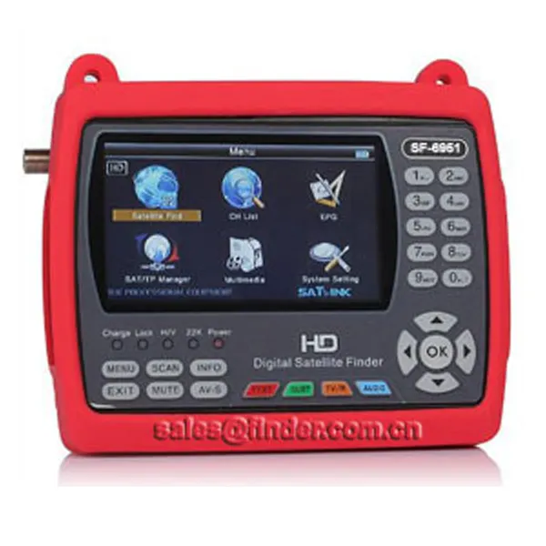 Harga Pabrik WS-6951 Satlink HD DVB-S2 Digital Satelit Meter Ws6951 dengan Layar LCD 4.3 Inci dan Lampu Latar