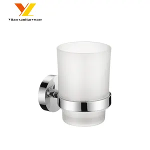Bathroom Single Tooth Brush Holder With Glass Cup