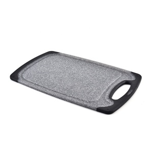 Set di 3 pezzi senza BPA lavabile in lavastoviglie Set di taglieri in plastica con <span class=keywords><strong>tagliere</strong></span> in <span class=keywords><strong>marmo</strong></span> da cucina con aspetto di scanalatura di succo - Product Image 3