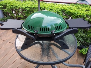<span class=keywords><strong>Barbecue</strong></span> à <span class=keywords><strong>gaz</strong></span> de table rond d'extérieur, <span class=keywords><strong>barbecue</strong></span> au propane, four à <span class=keywords><strong>gaz</strong></span> pour poulet <span class=keywords><strong>avec</strong></span> <span class=keywords><strong>couvercle</strong></span> vert et chariot de <span class=keywords><strong>barbecue</strong></span> - Product Image 2
