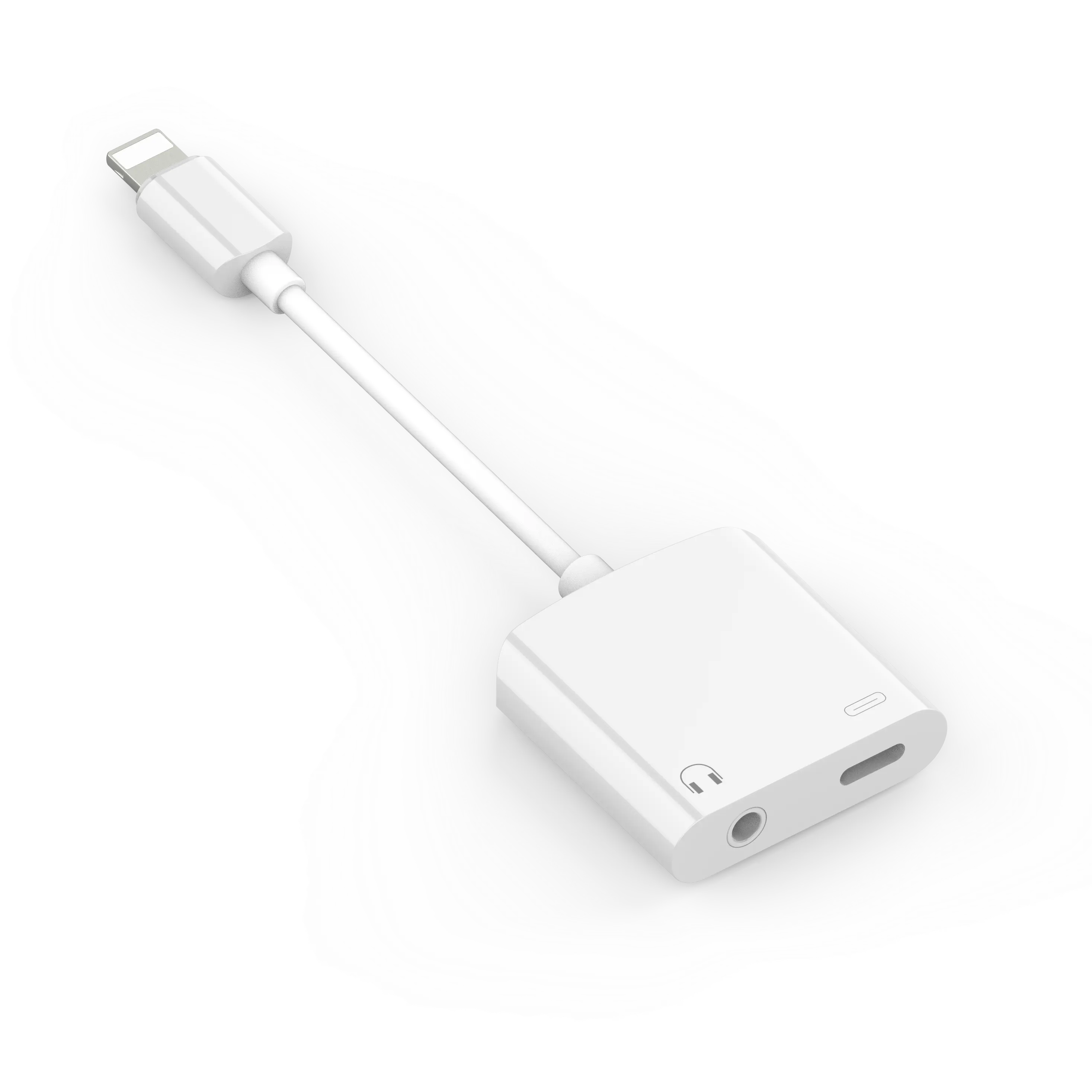 Adaptador de entrada de áudio wiwu 2 em 1, adaptador com entrada de áudio para fones de ouvido ios e carregador de 3.5mm