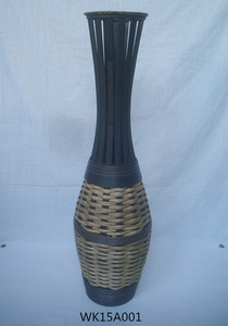 Vase de sol en <span class=keywords><strong>bois</strong></span> et herbe de 24 pouces de haut. Cadeau idéal pour les mariages, la décoration intérieure, les fleurs séchées longues, le spa, l'aromathérapie, l'ombrelle / canne - Product Image 3