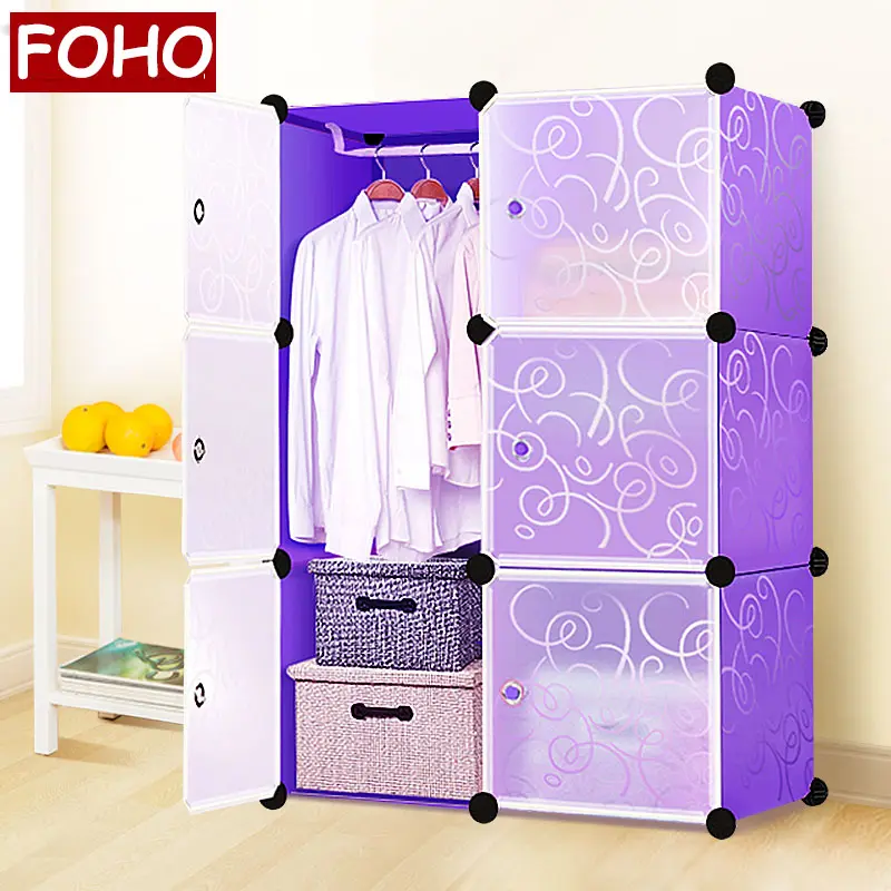 Wholesale Price Closet Wardrobe Modern Bedroom Foldable Simple Plastic Portable Wardrobes