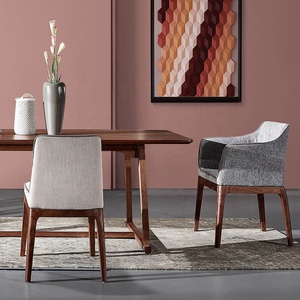 Ensemble <span class=keywords><strong>de</strong></span> table à manger rectangulaire longue en bois <span class=keywords><strong>de</strong></span> style nordique moderne, table à manger en béton pour <span class=keywords><strong>8</strong></span> personnes - Product Image 3