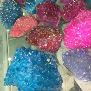 Aura cuarzo <span class=keywords><strong>piedra</strong></span> curación por mayor cristales Cluster piedras para decoración del hogar - Product Image 6