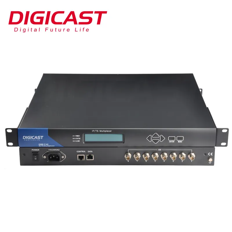 DIGICAST यूडीपी बहुस्त्र्पीय Unicast 250 * आईपी (SPTS/MPTS) आईपी एएसआई कनवर्टर करने के लिए 8 * एएसआई के साथ उत्पादन टीएस बहुसंकेतक