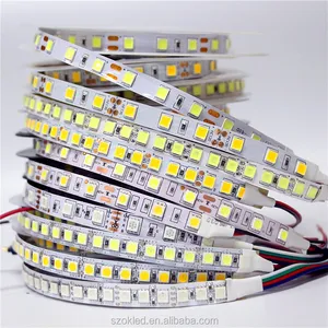 Tira de luces LED resistentes al agua 5M, RGB, 5054, 5050, 12V, Flexible, 60, 120LED/m más brillante que 5630, 3528 SMD, fita