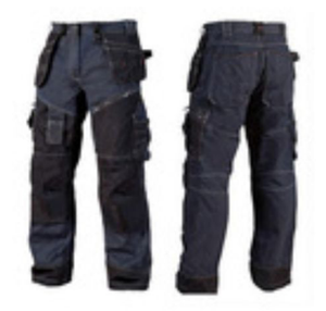 Thiết kế đẹp chất lượng cao màu xanh hải quân/Cam khả năng hiển thị cao băng phản quang an toàn làm việc quần - Product Image 5