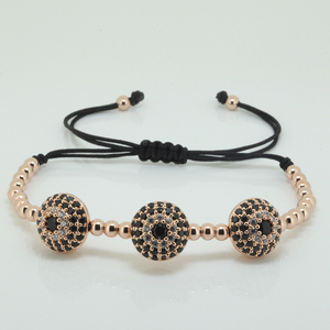 Estilo clásico Hecho A Mano Pulsera de 24 k diamantes de Imitación de Cristal de Circón Pulseras de Cuentas - Product Image 1