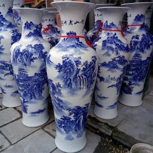 <span class=keywords><strong>Jarrones</strong></span> de Piso Grandes de Cerámica China, Diseño Clásico Azul y Blanco 2021, Económicos - Product Image 3