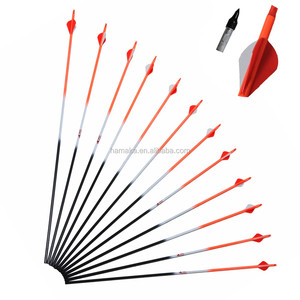 Super Septiembre 30 ''flechas de carbono <span class=keywords><strong>naranja</strong></span> brillante OD 7,6mm ID 6,2mm para caza con arco +/- .003" Spine 400 - Product Image 1
