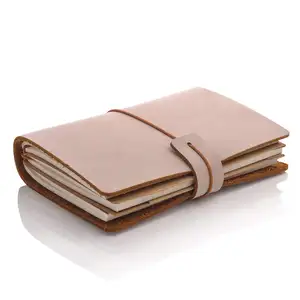 Cute Refillable Handmade Genuine Leather Journal Traveler's Pocket Notebook, Leather Daily Notepad ,Best Gift for Planner