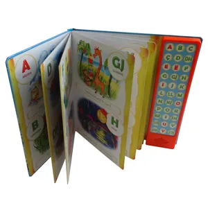 Top Best Selling! Alfabetische Brief Leren Geluid Boek Voor Kinderen Met Attachable Knop