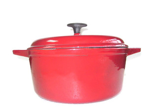 <span class=keywords><strong>26</strong></span> <span class=keywords><strong>cm</strong></span> fonte rouge <span class=keywords><strong>émaillé</strong></span> casserole - Product Image 2