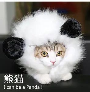 Kedi aslan Panda Mickey Mane peruk kedi kostüm şapka saç kedi Pet köpek Cosplay peruk