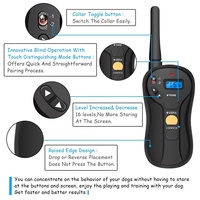 P-Kragen 620B IPX7 Wasserdichtes Hundetrainingshalsband mit 600m Reichweite, 660 Yards, Ton/Vibration/Statischer Schock für 2 Hunde, CE-zertifiziert