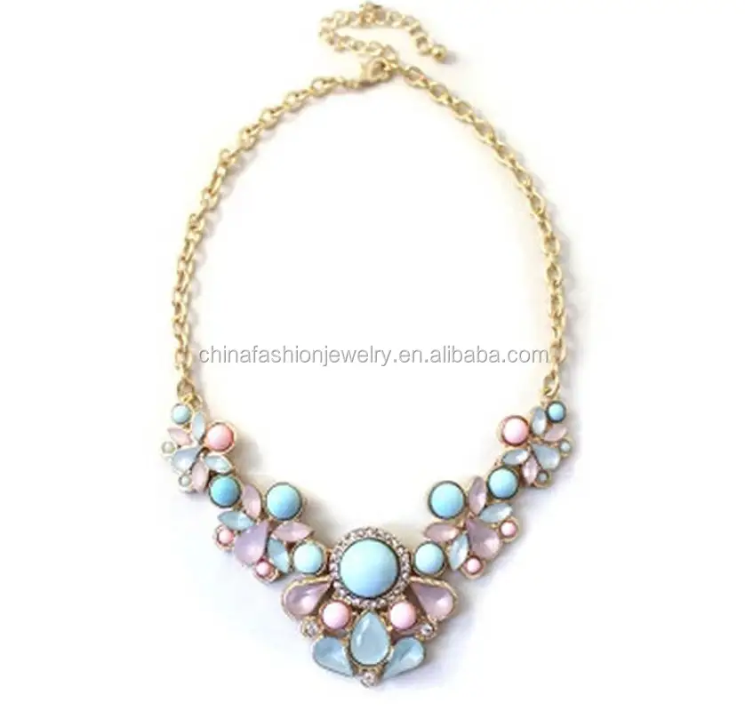 Fashion Charm Jewelry Pendant Chain Crystal Choker Chunky Statement Bib Necklace