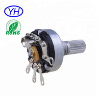 RV17 bonne qualité 17mm 1k 5k 10k 20k 100k 500k film de carbone linéaire 5 broches potentiomètre avec interrupteur marche/arrêt pour lumière audio