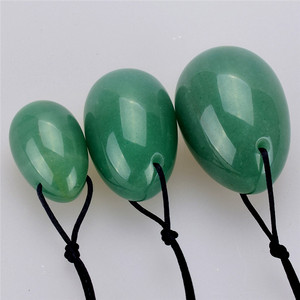 Juego de 3 huevos Yoni de cristal de cuarzo rosa para ejercicio Kegel y 1 varita de masaje corporal SPA masajeador Facial embalado en bolsa