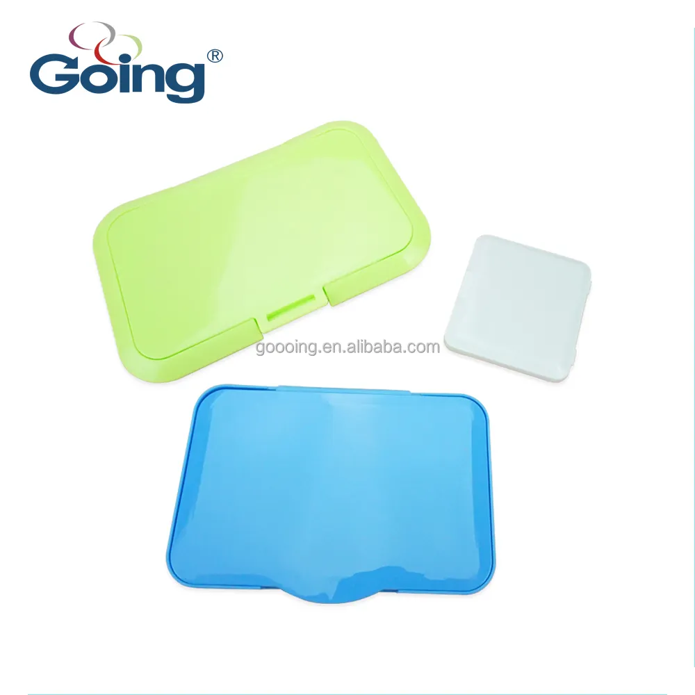 Colorful plastic cover flip top cap for wet tissue facial wipes