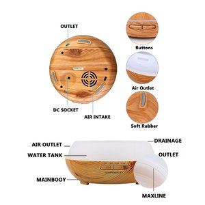 Palo Chine Bois <span class=keywords><strong>de</strong></span> Pulvérisation À Ultrasons Spa <span class=keywords><strong>Brume</strong></span> <span class=keywords><strong>Diffuseur</strong></span> Avec Tir Lumières Pour La Maison - Product Image 3
