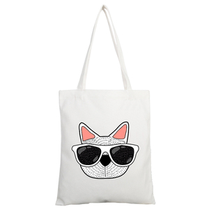 Cao Vua Bán Buôn Vải Hữu Cơ Sản Xuất Tái Chế Đồng Bằng Bông Trắng Vải Tote Túi - Product Image 4