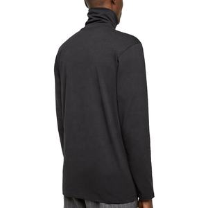 メンズ用黒長袖Tシャツ 綿100% サイズS M L XL XXL <span class=keywords><strong>XXXL</strong></span> タートルネックTシャツ - Product Image 4