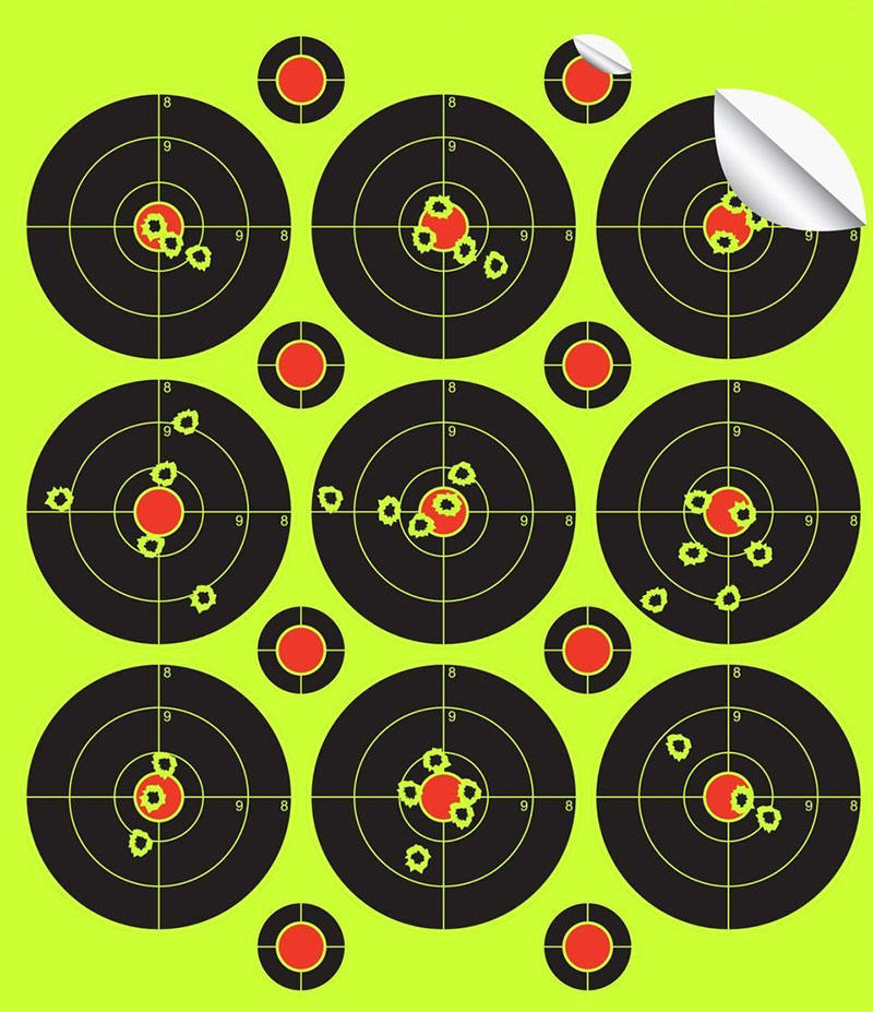 Splatter Target Stickers - 8 Inch Reactive Shooting Targets