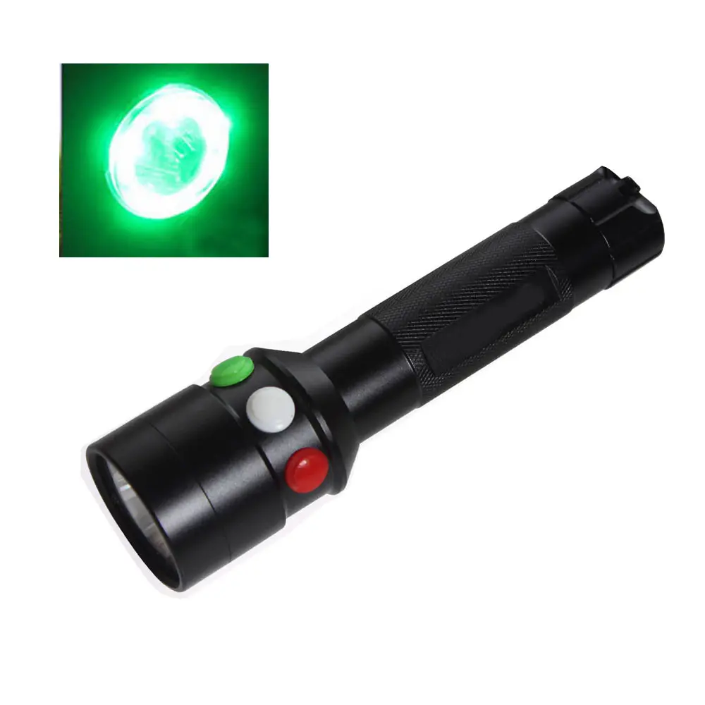 Lampe de poche à lumière LED 3.7V, vert, blanc, rouge, lumière vive, torche LED