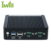 Mini PC Industrial sin Ventilador, Intel Celeron J1900 Quad Core, Doble LAN, Firewall, MSATA, Disco Duro de 2.5 Pulgadas, para Señalización Digital