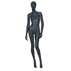 Cheap used fashion design boutique black fiberglass display shop mannequin full body for sale