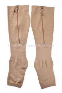 Chaussettes <span class=keywords><strong>de</strong></span> Compression avec fermeture éclair, pièces, à bout ouvert, pour les genoux - Product Image 2