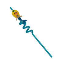 Pailles en PETG de qualité supérieure, réutilisables, amusantes, pour bar, accessoires de fête, décorations d'anniversaire pour enfants, thème sirène