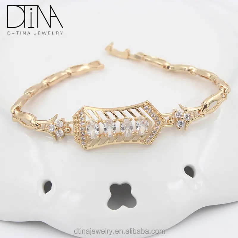 Fashion Jewelry Design 18K Plated Bracelet Dubai Gold Jewelry