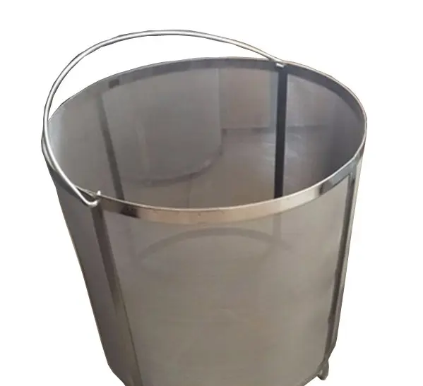 Grosir 300 400 Micron Stainless Steel Wire Mesh Bir Homebrew Filter Bucket/Keranjang Saringan