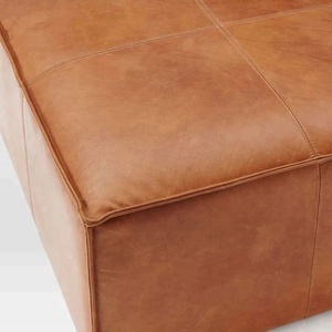 Pochette en cuir véritable pour salon, coussin de sol bas, canapé repose-pieds vintage, <span class=keywords><strong>table</strong></span> <span class=keywords><strong>basse</strong></span> carrée, vente en gros, - Product Image 2