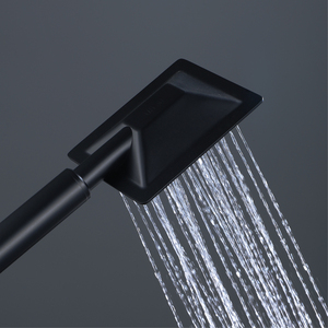 Doccetta da bagno HIDEEP in acciaio inossidabile nero opaco, moderna e quadrata, con installazione facilitata - Product Image 2