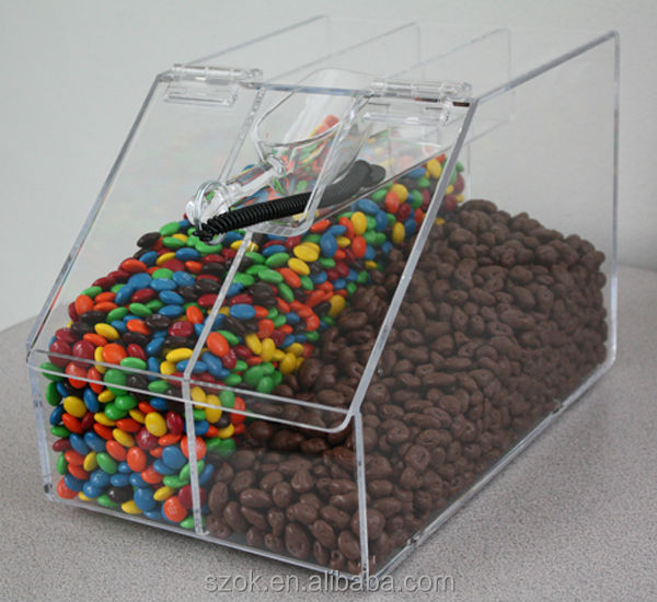 Прозрачные Акриловые Большие милые витринные коробки и акриловая витрина для конфет