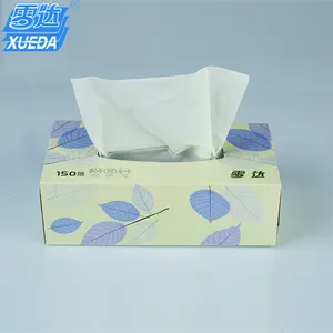उच्च बिक्री मात्रा नरम चेहरे ऊतक बॉक्स कागज 2ply 18*19 cm 150 चादरें/बॉक्स