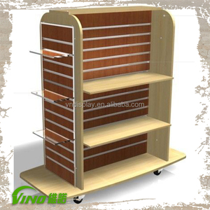 Paneles de pared de listones de madera hechos a medida, para tienda de accesorios o Quiosco de ropa móvil - Product Image 5