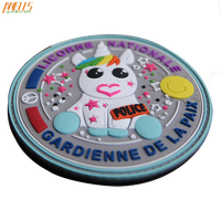 Écusson en PVC licorne amusant, badge pour vêtements fait main mignon