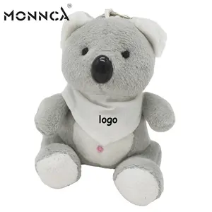 Customized LOGO Mini 동물 봉 제 코알라 곰 Keychain
