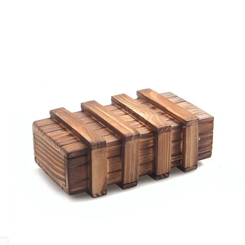 Juguetes inteligentes Montessori IQ, caja de rompecabezas de madera, caja de bloqueo konging, superventas