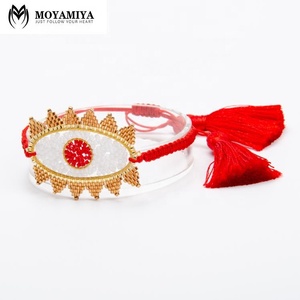 MI-B180261 MoyaMiya Miyuki Delica Perles Bracelet Fait Main Mauvais Œil Tissé Chaîne Avec Gland Bijoux Femmes Unisexe Ojo Turco - Product Image 5
