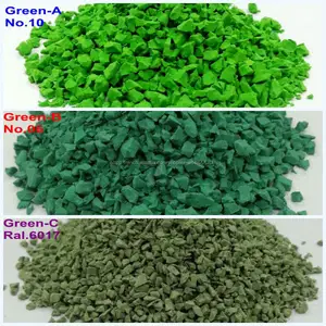 Humide Pour granulés de caoutchouc vert couleur 1 - 4 mm Pour herbe gazon intercalaires FN-E-15090203