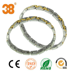 <span class=keywords><strong>2000</strong></span> <span class=keywords><strong>Gauss</strong></span> Meilleur Bracelet magnétique Hommes Or Argent Acier inoxydable - Product Image 5