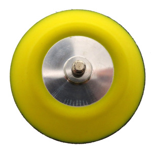 Pad Pengamplas Cadangan <span class=keywords><strong>3</strong></span> Inci 75mm 1/4'-20T Berulir, Pad Penyangga <span class=keywords><strong>Hook</strong></span> and <span class=keywords><strong>Loop</strong></span> Aluminium Heavy Duty untuk Pengamplasan dan Pemolesan - Product Image 1