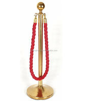 Barrière de file d'attente à boule dorée la plus vendue / Poteaux de corde de tapis rouge pour palais