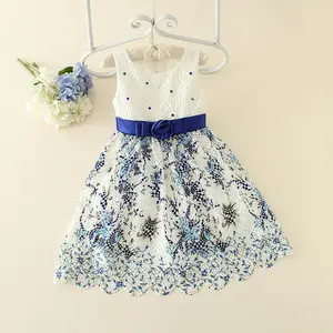 Grosir Pakaian Butik Anak-anak Gaun Pesta Anak-anak Mewah Musim Panas Bayi Perempuan Tanpa Lengan Sedang Tersedia Gadis Formal 1000